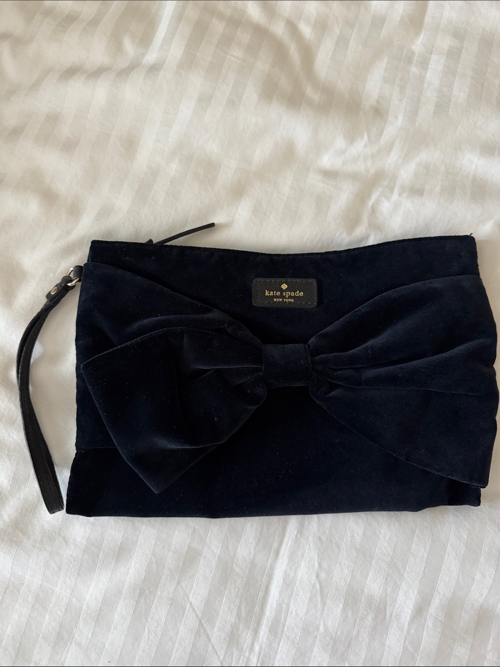 Kate Spade Black Velvet Wrislet